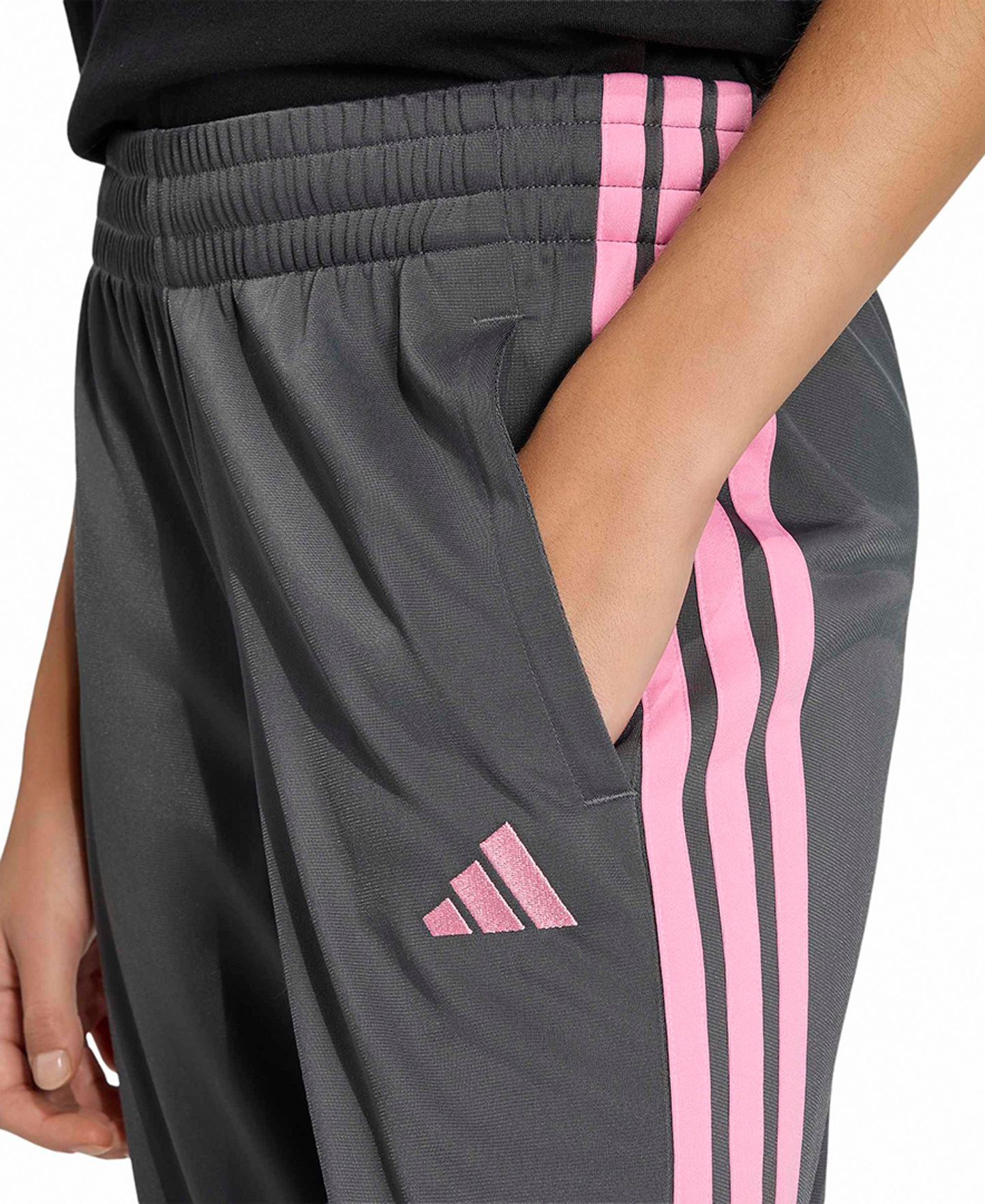 adidas Women's Tricot 3-Stripes Track Pants - Grey Six Melange Multi Stripe