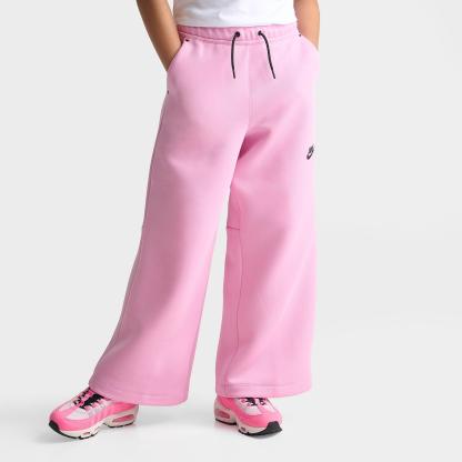 Girls' Big Kids' Nithtke Sportswear Tech Fleece Wide-Leg Pants - Pink Rise
