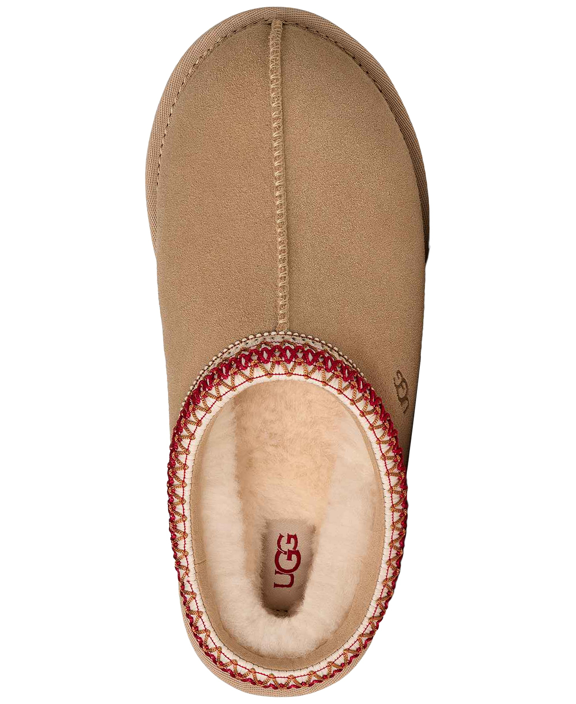 UGG® Women's Tasman II Slip-On Slide Slippers - Sand/Dark Cherry