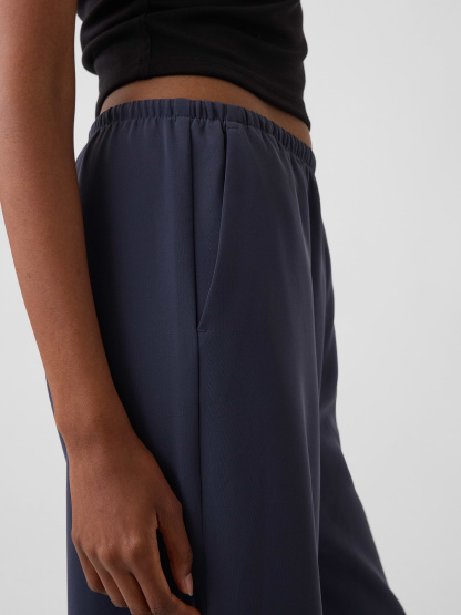Easy Wide-Leg Pants - Blue slate