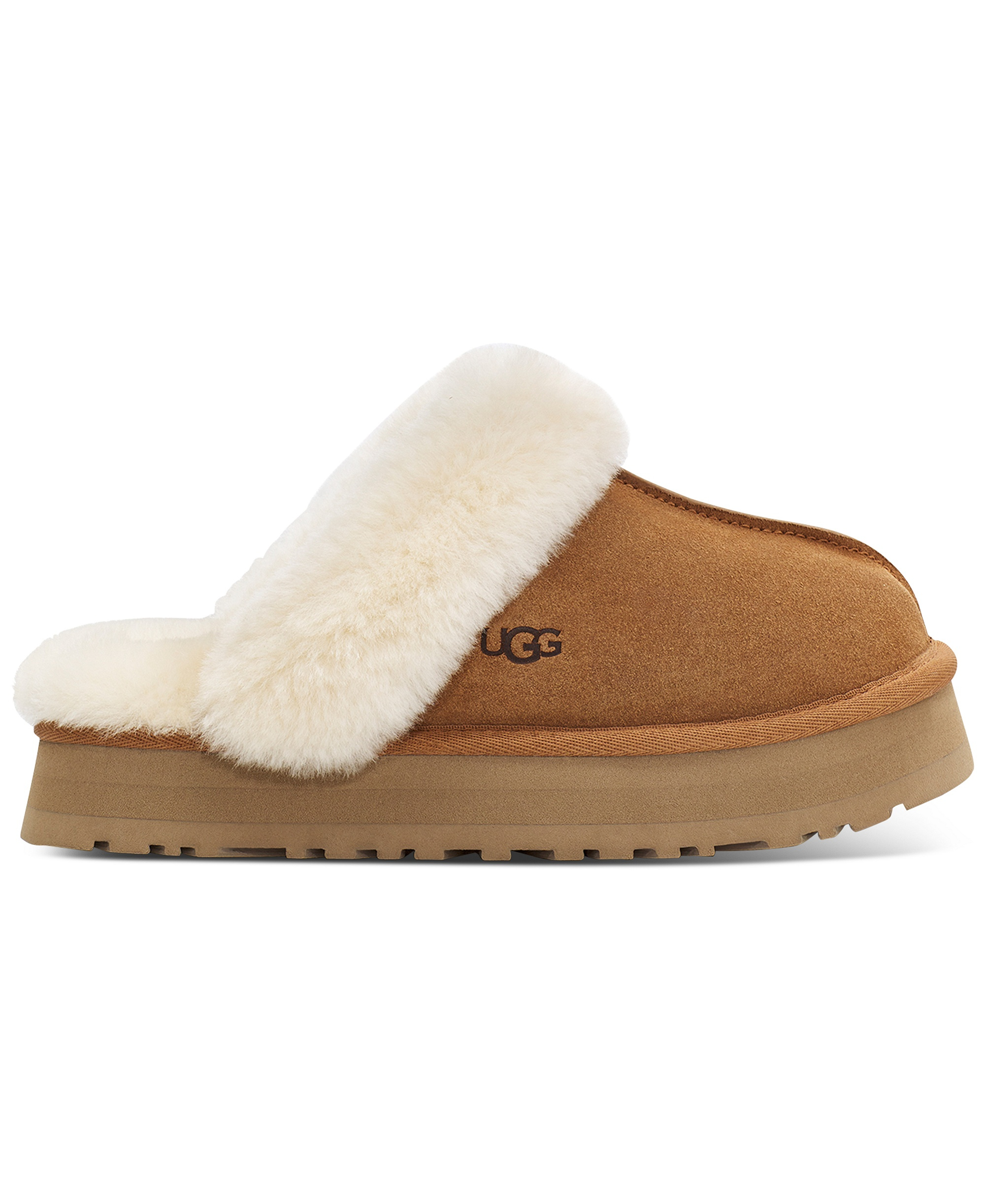 UGG® Women's Disquette Slip-On Clog Slippers - Chestnut