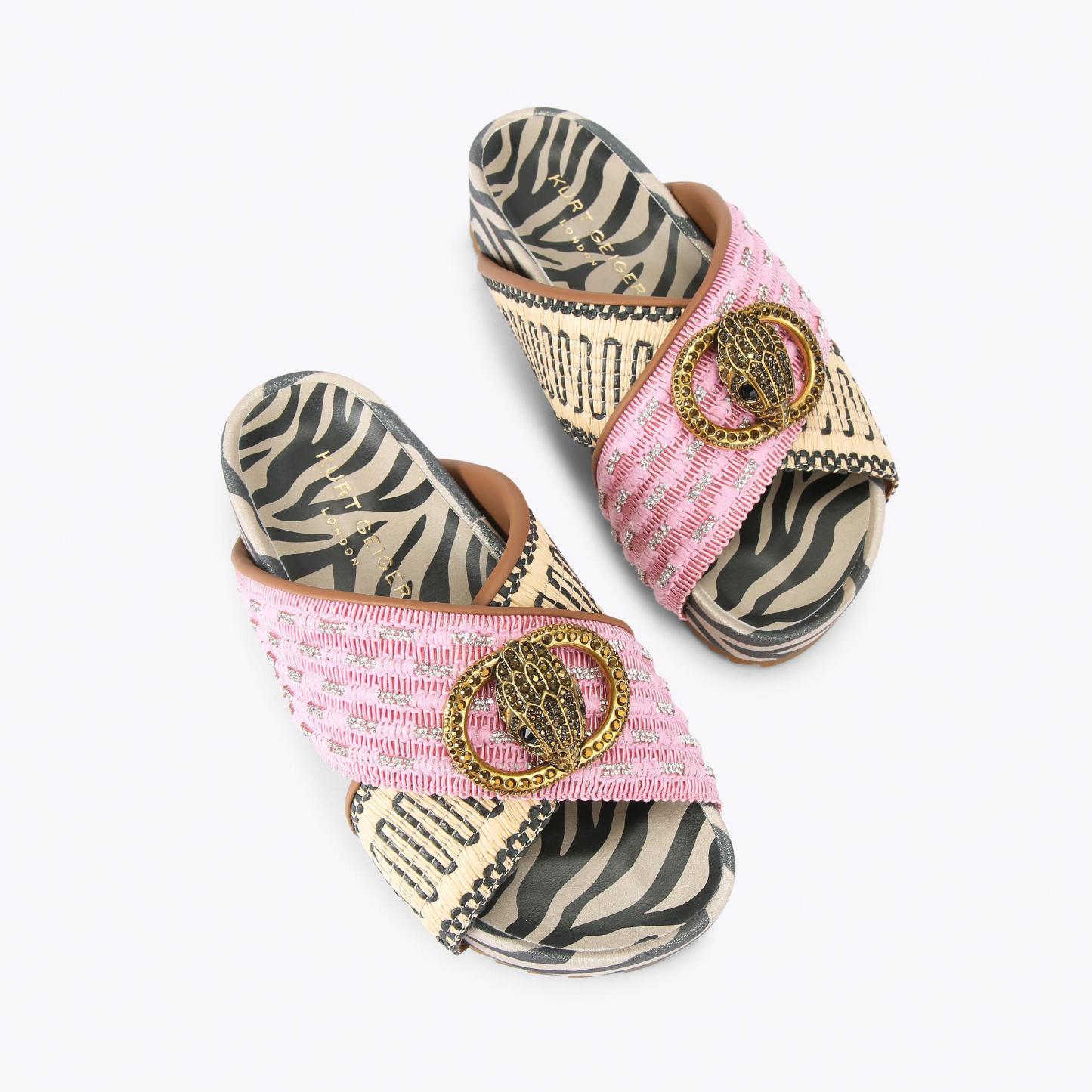 Kurt Geiger London Chelsea Cross Strap Sandal - Pink - view 3