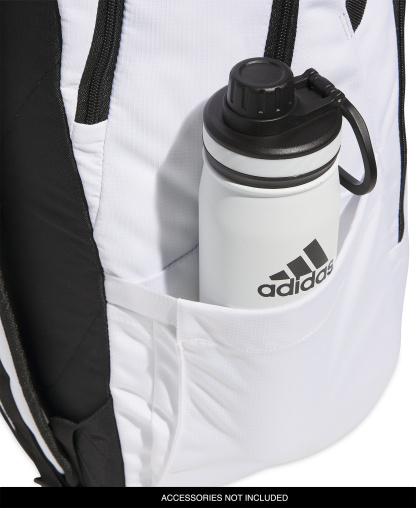 adidas Men's Multiple Zippered Pockets Backpack Messenger - White