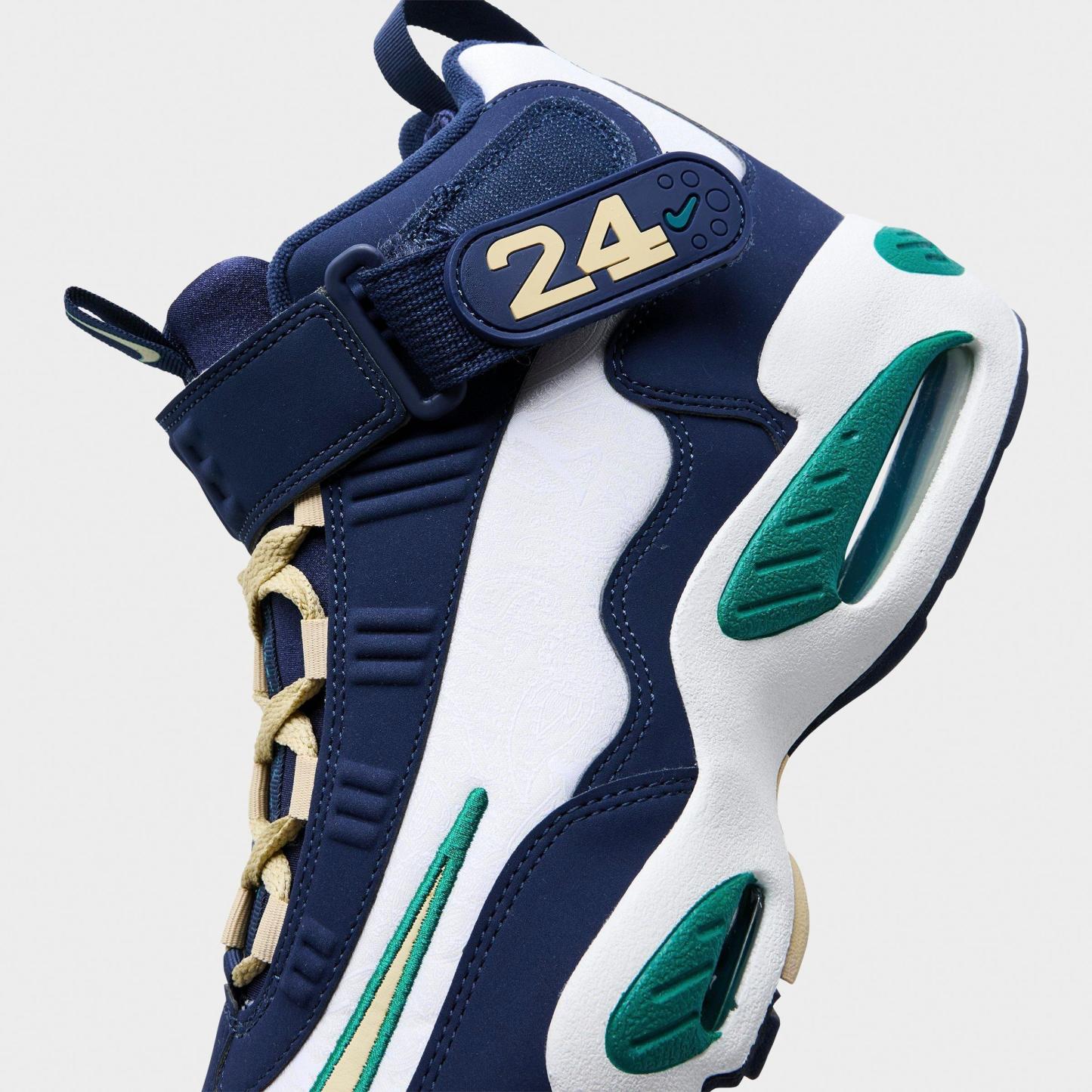 Men's Nithtke Air Griffey Max 1 Casual Shoes - Midnight Navy/Fresh Water/Summit White/Team Gold - Detail shot