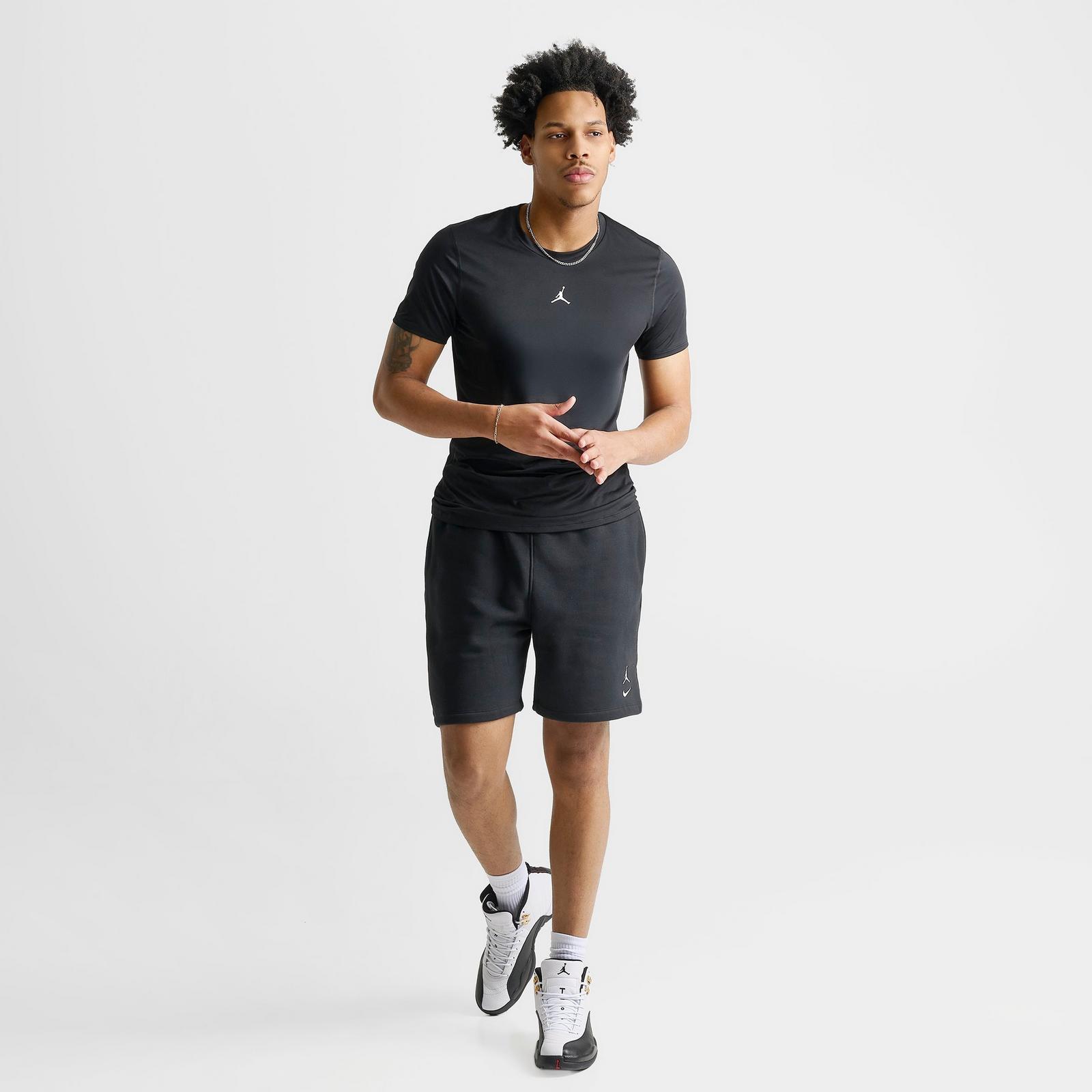 Men's Jordan Sport Dri-FIT Compression Top - Black/White - view 2