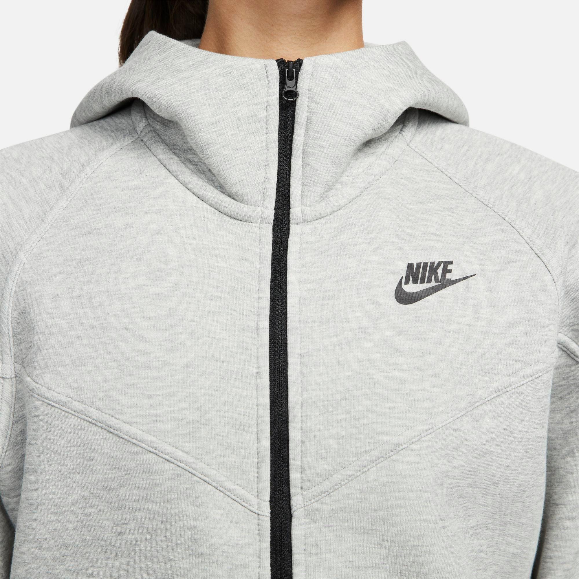 Women's Nithtke Sportswear Tech Fleece Windrunner Full-Zip Hoodie - Dark Grey Heather/Black