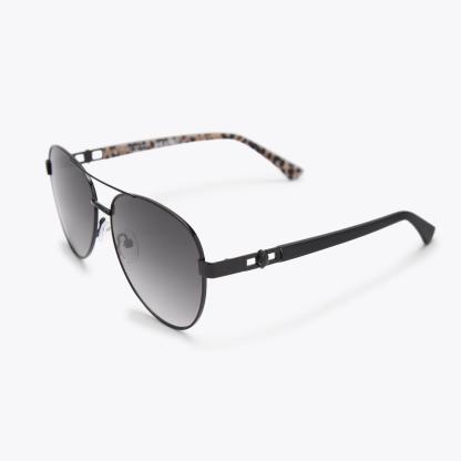 Kurt Geiger London Regent Aviator Sunglasses - Black - view 3