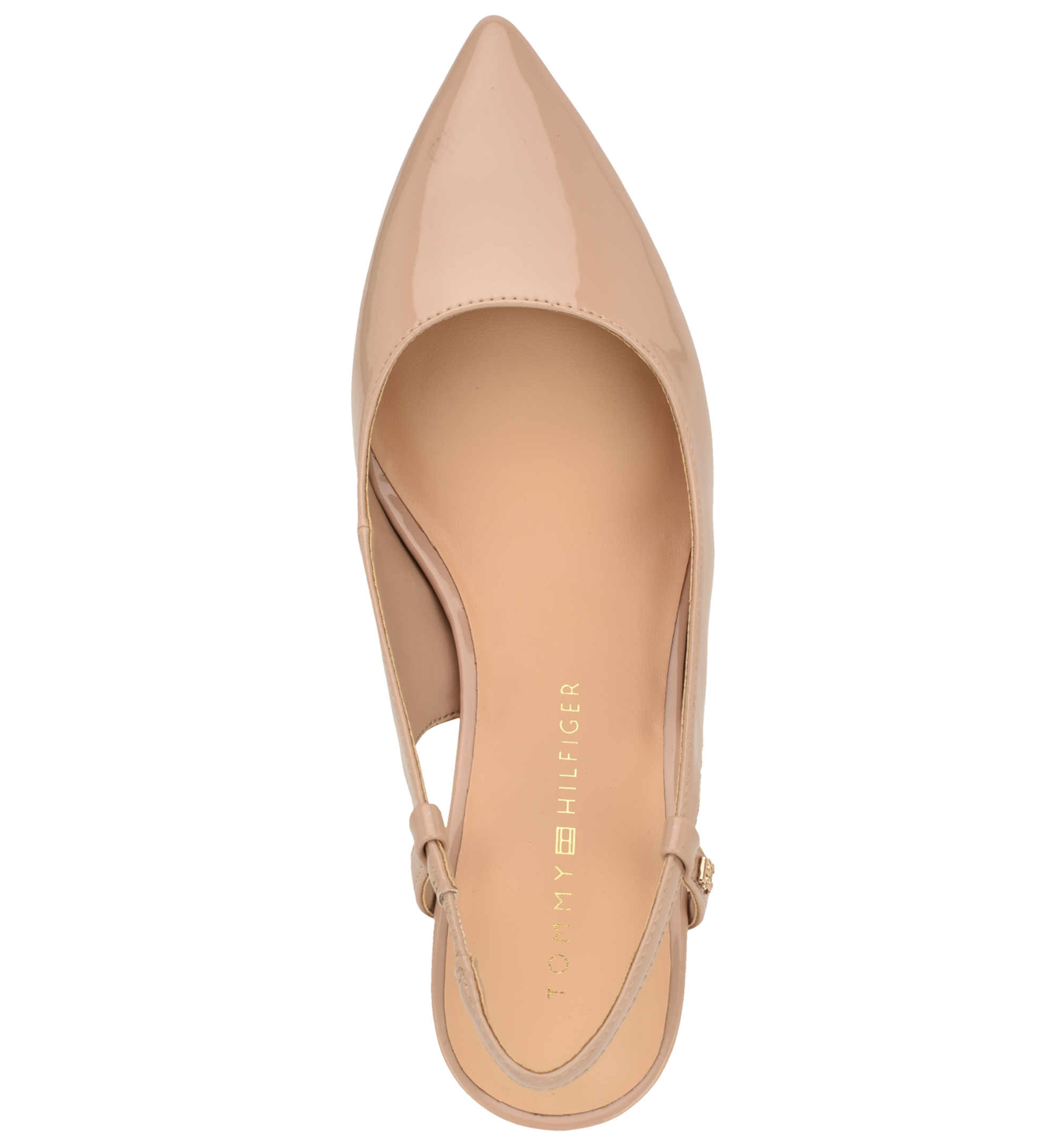 Tommy Hilfiger Women's Jezibee Block Heel Slingback Pumps - Barely Nude Patent