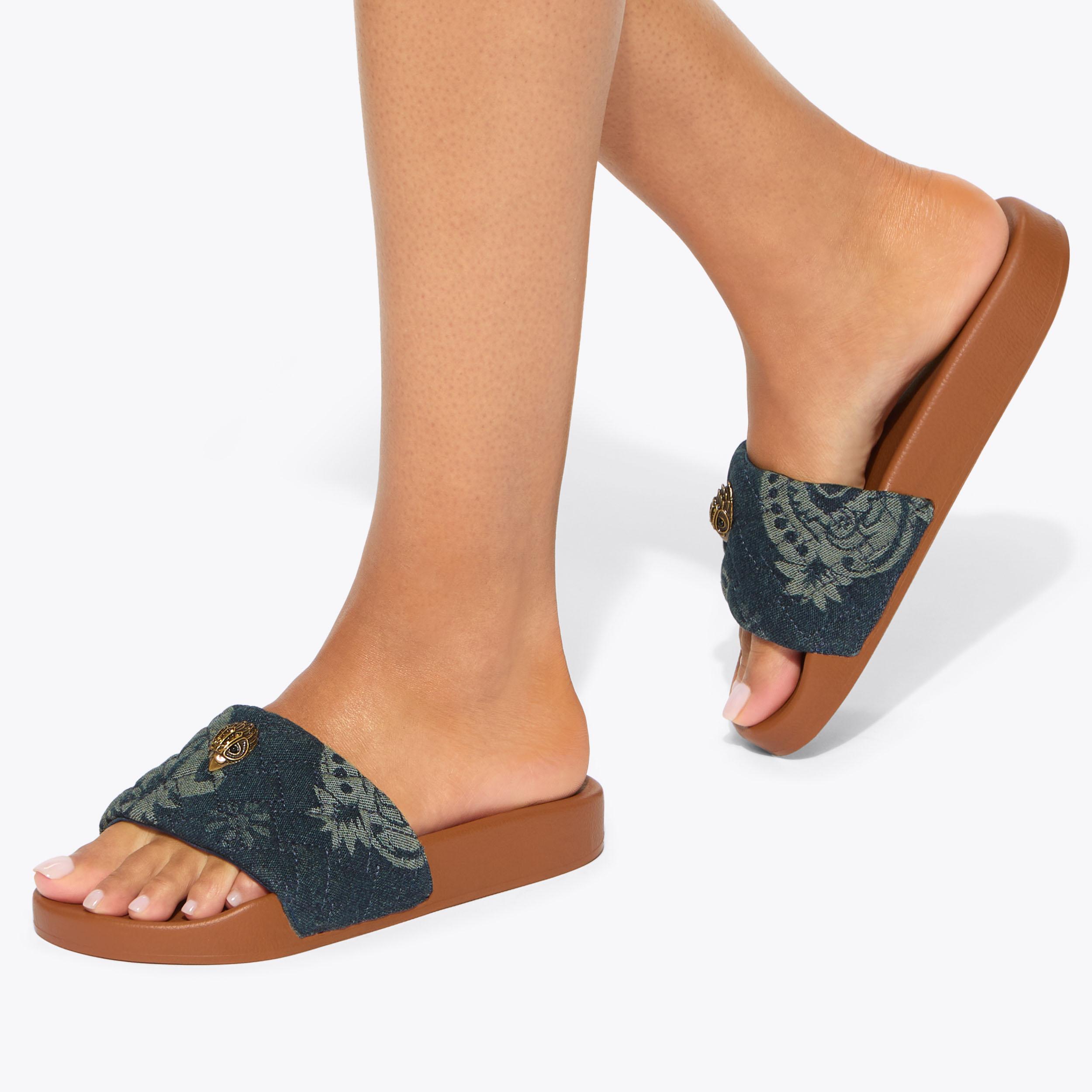 Kurt Geiger London Meena Eagle Slide - Blue - view 2
