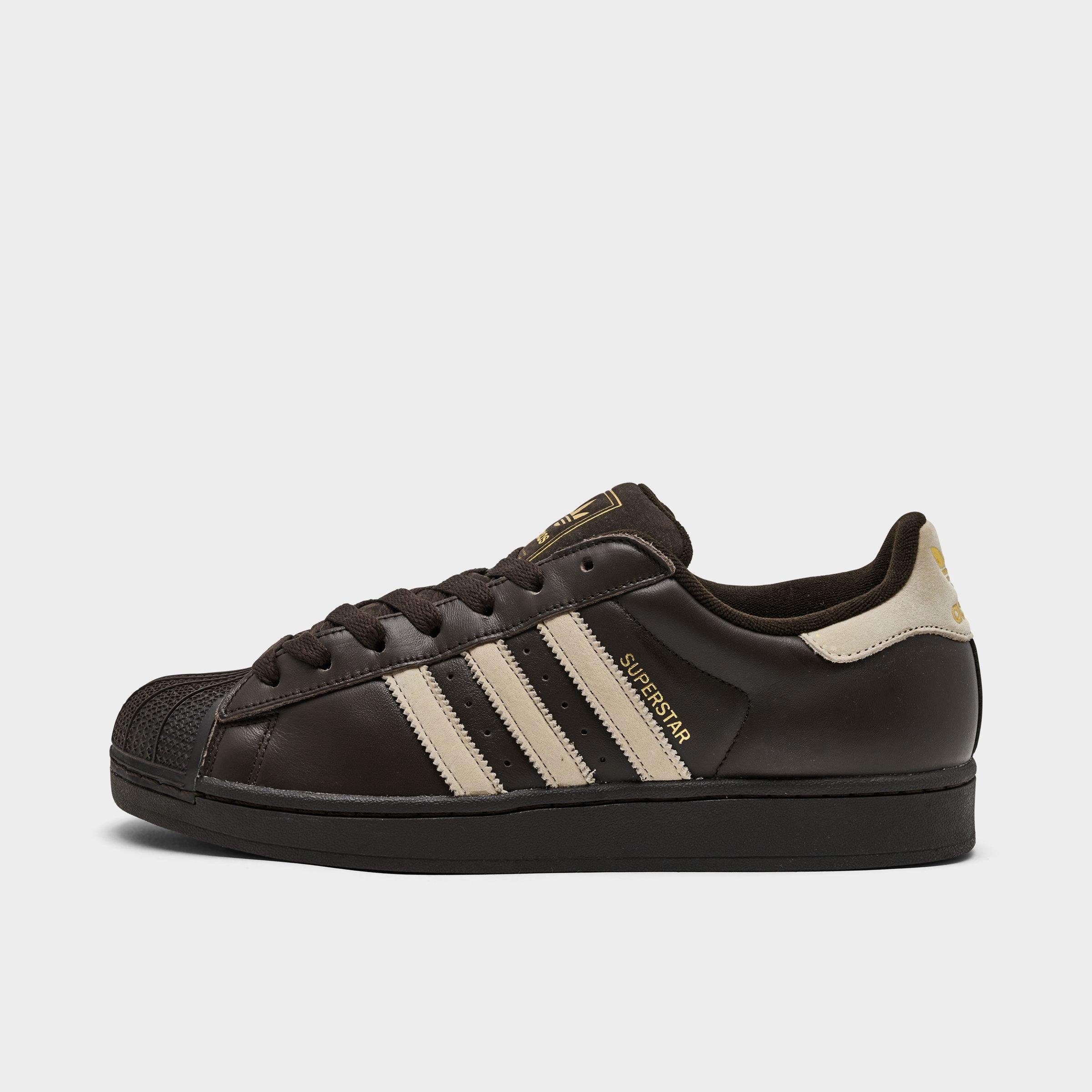 Men's adidas Originals Superstar II Casual Shoes - Part 1 - Aurora Coffee/Khaki/Khaki - Left shoe facing left. Outside of the shoe.