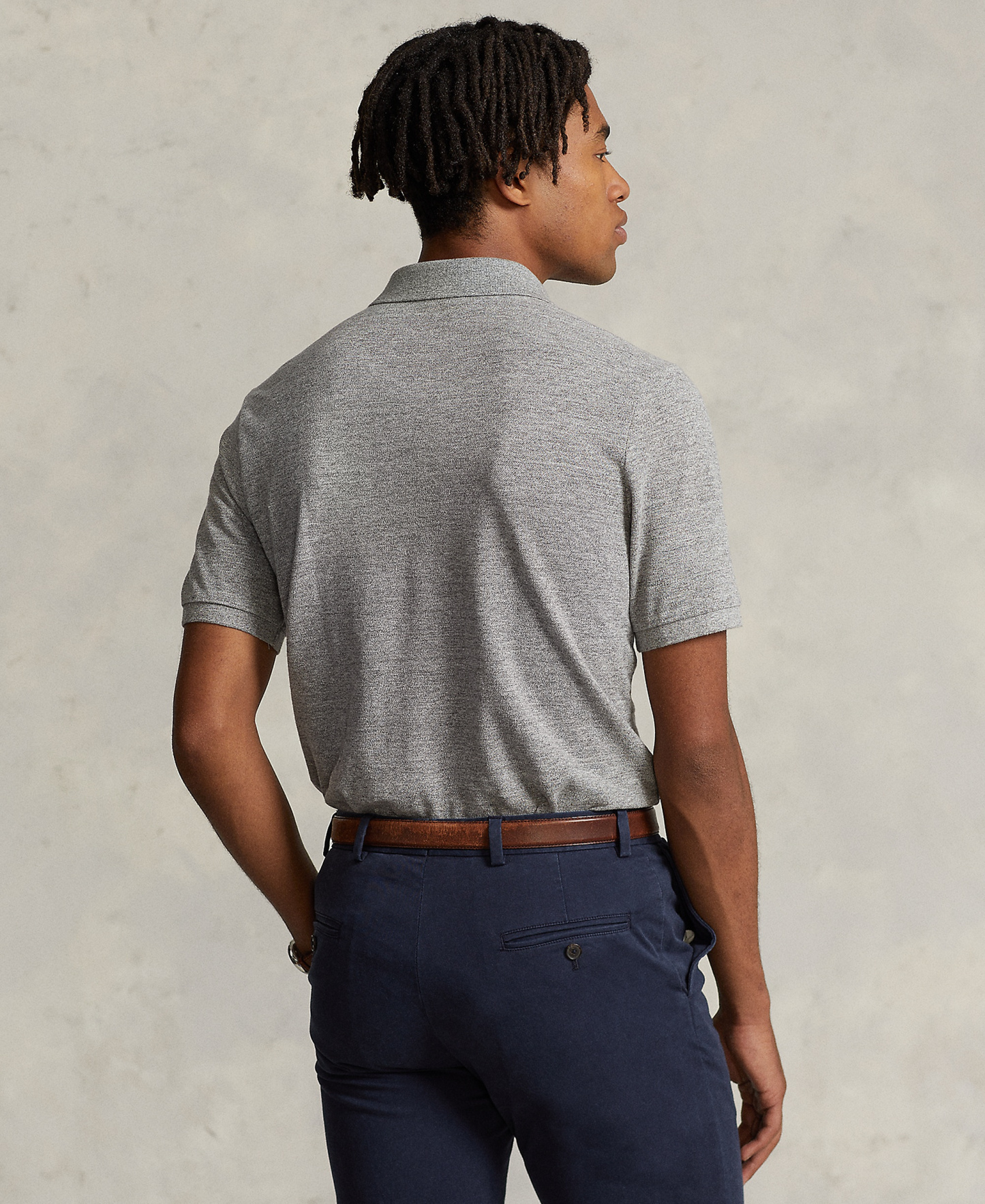 Polo Ralph Lauren Men's Custom Slim-Fit Mesh Polo Shirt - Canterbury Heather