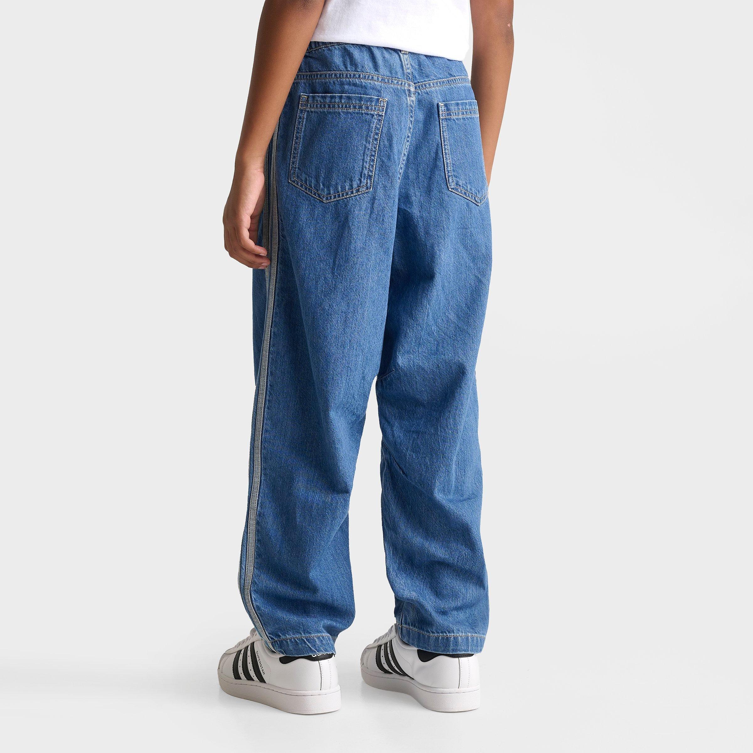 Big Kids' adidas Originals 3-Stripes Denim Jeans - Antique Wash