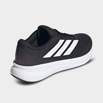Men's adidas Runfalcon 6 Cloudfoam Running Shoes (Wide Width) - Core Black/Cloud White/Carbon - Back view