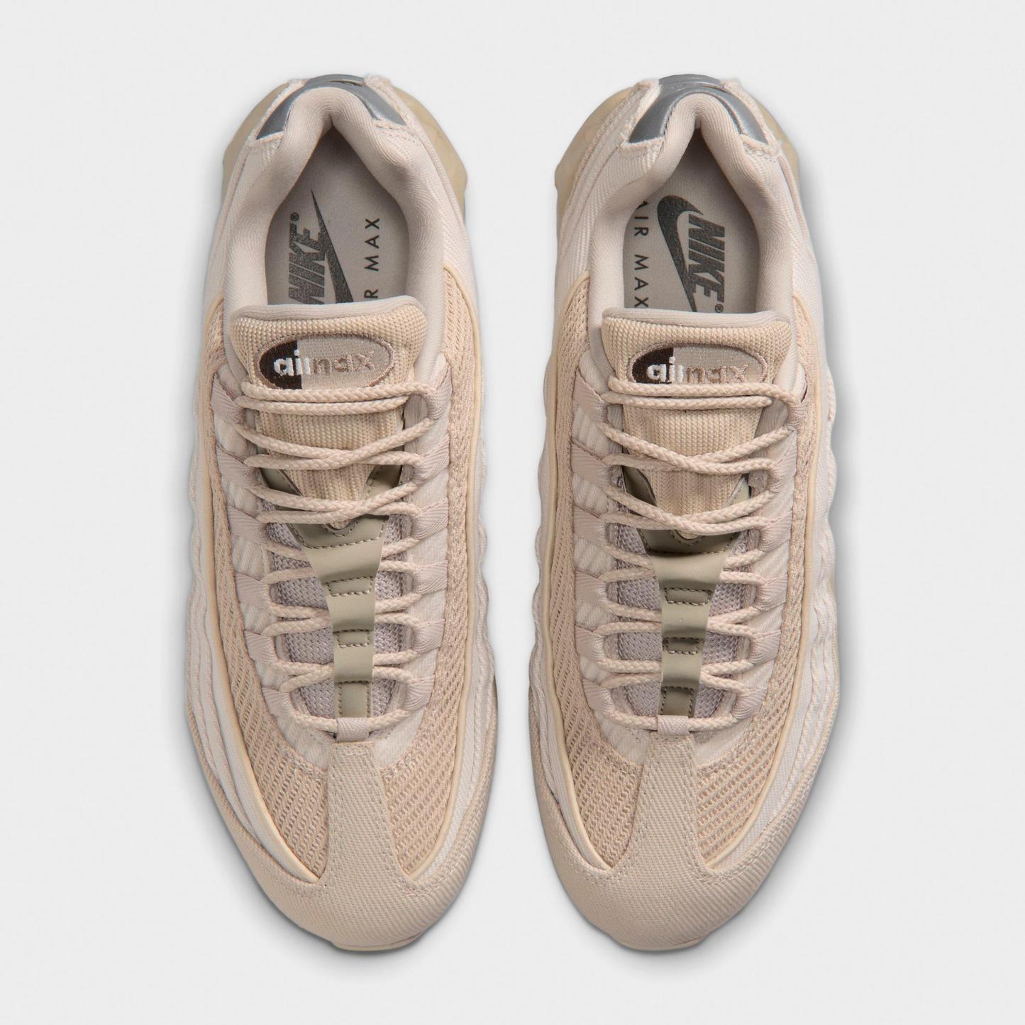 Men's Nithtke Air Max 95 Big Bubble Scorpion Casual Shoes - Part 1 - Cream II/Light Orewood Brown/Newsprint/Moon Fossil - Top view
