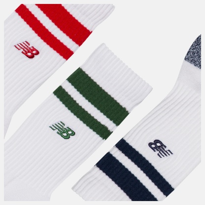 New Balance Active Premium Stripe Crew Socks 3 Pack, LAS35210AS1