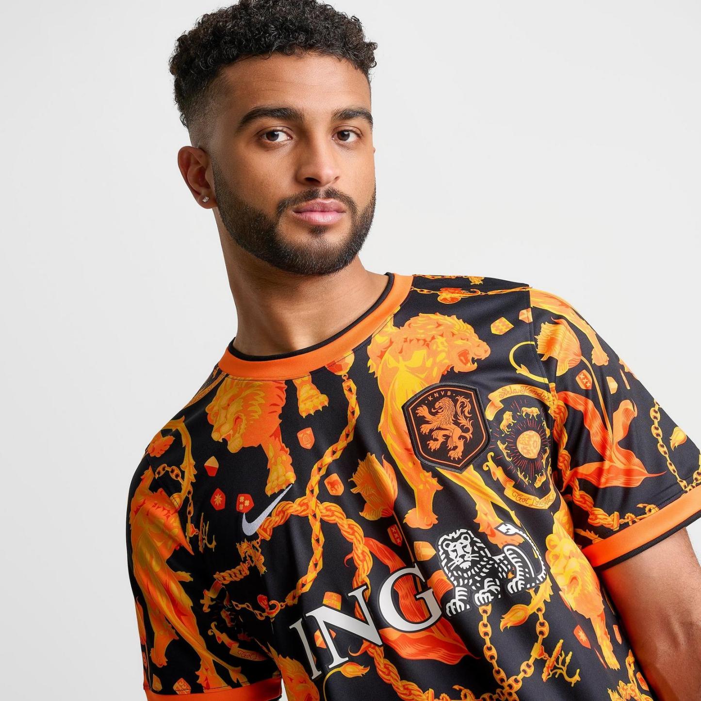 Men's Nike Netherlands x Patta Academy Pro Soccer Top - Hyper Crimson/Black