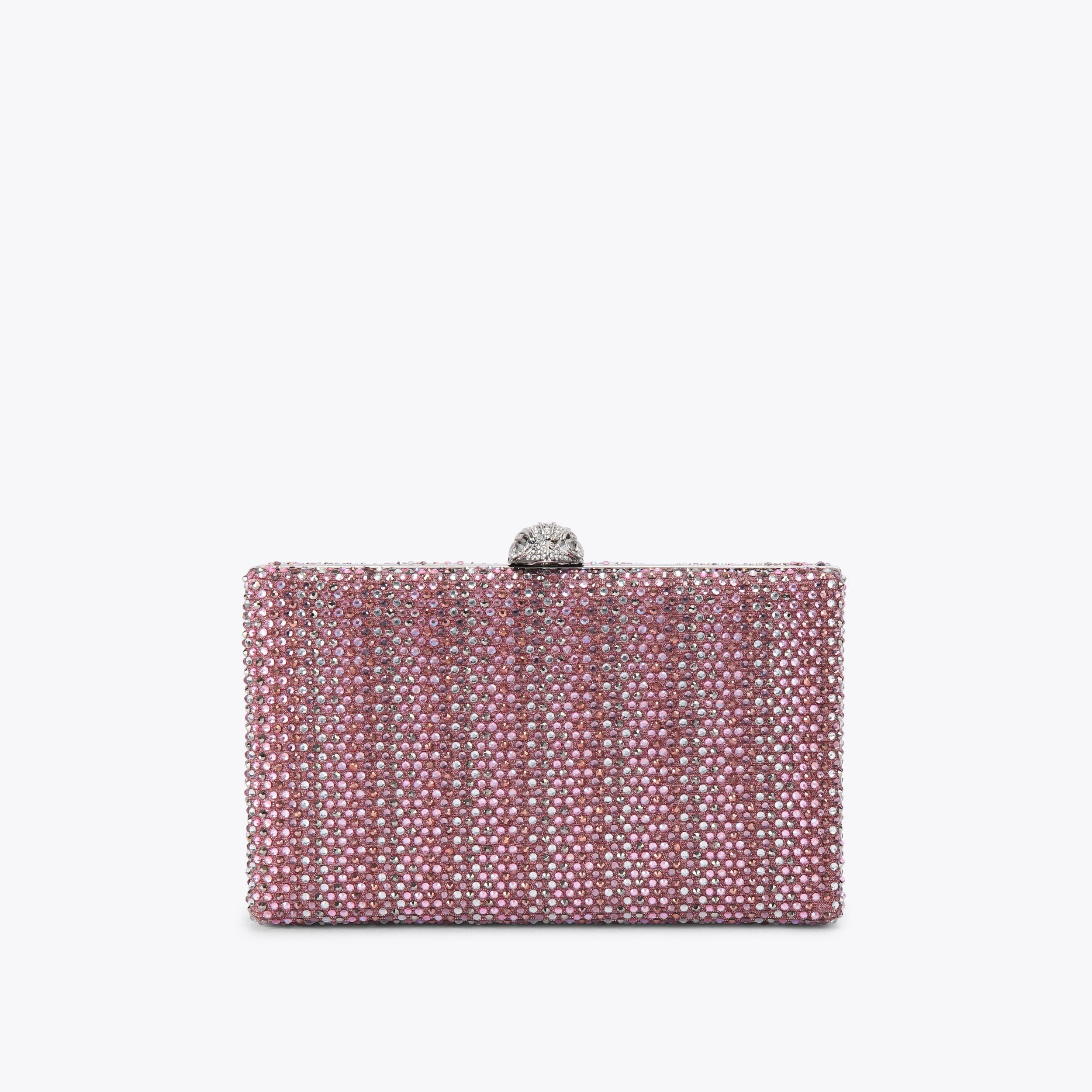 Kurt Geiger London Crystal Kensington Clutch Bag - Pink