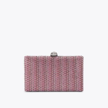 Kurt Geiger London Crystal Kensington Clutch Bag - Pink