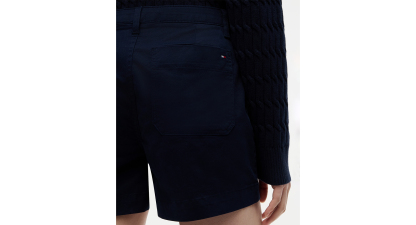 Tommy Hilfiger Women's Twill Patch Pocket Shorts - Dark Night Navy