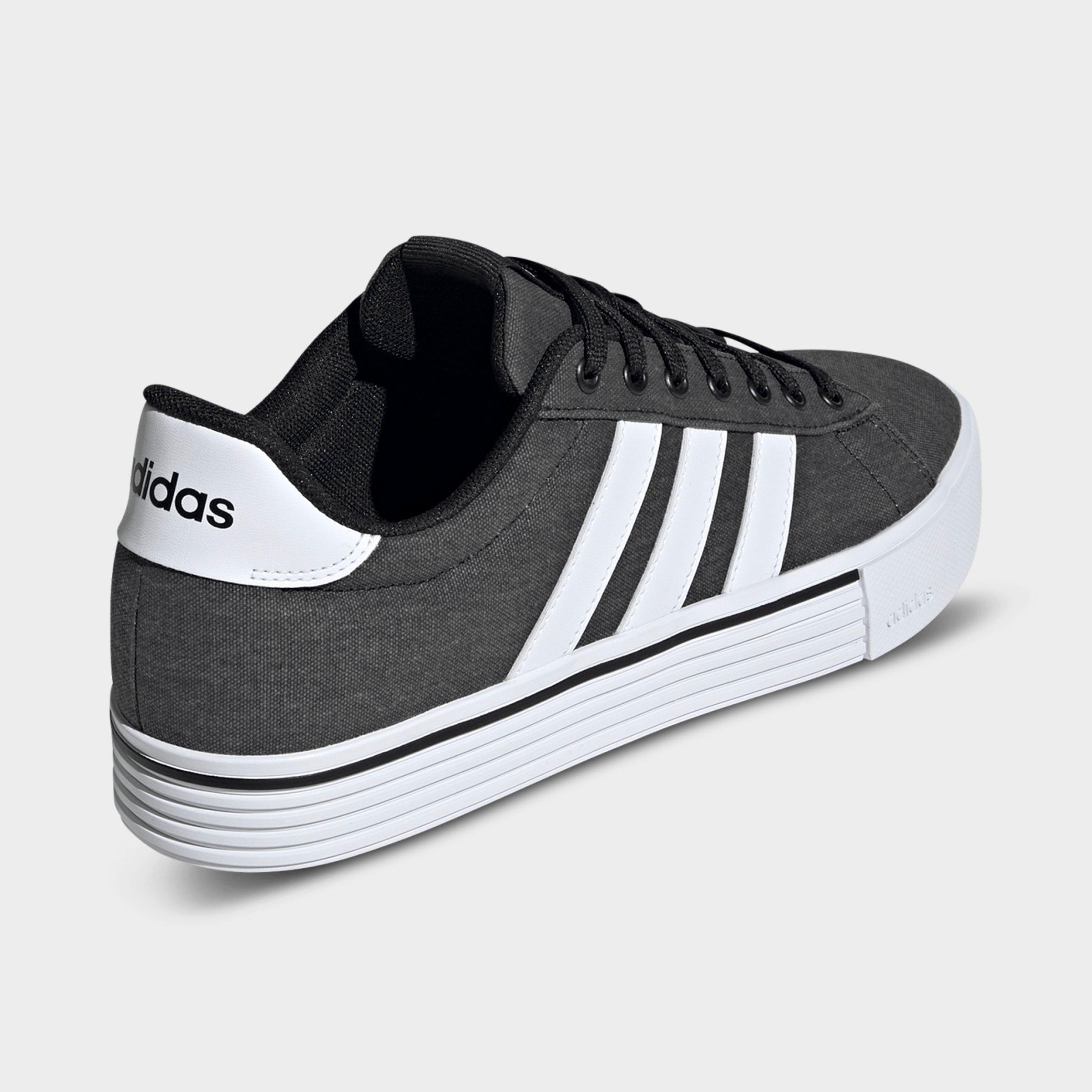 Men's adidas Daily 4.0 Casual Shoes (Big Kids' Sizes Available) - Part 1 - Core Black/Cloud White/Core Black - Back view