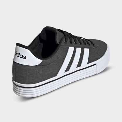 Men's adidas Daily 4.0 Casual Shoes (Big Kids' Sizes Available) - Part 1 - Core Black/Cloud White/Core Black - Back view