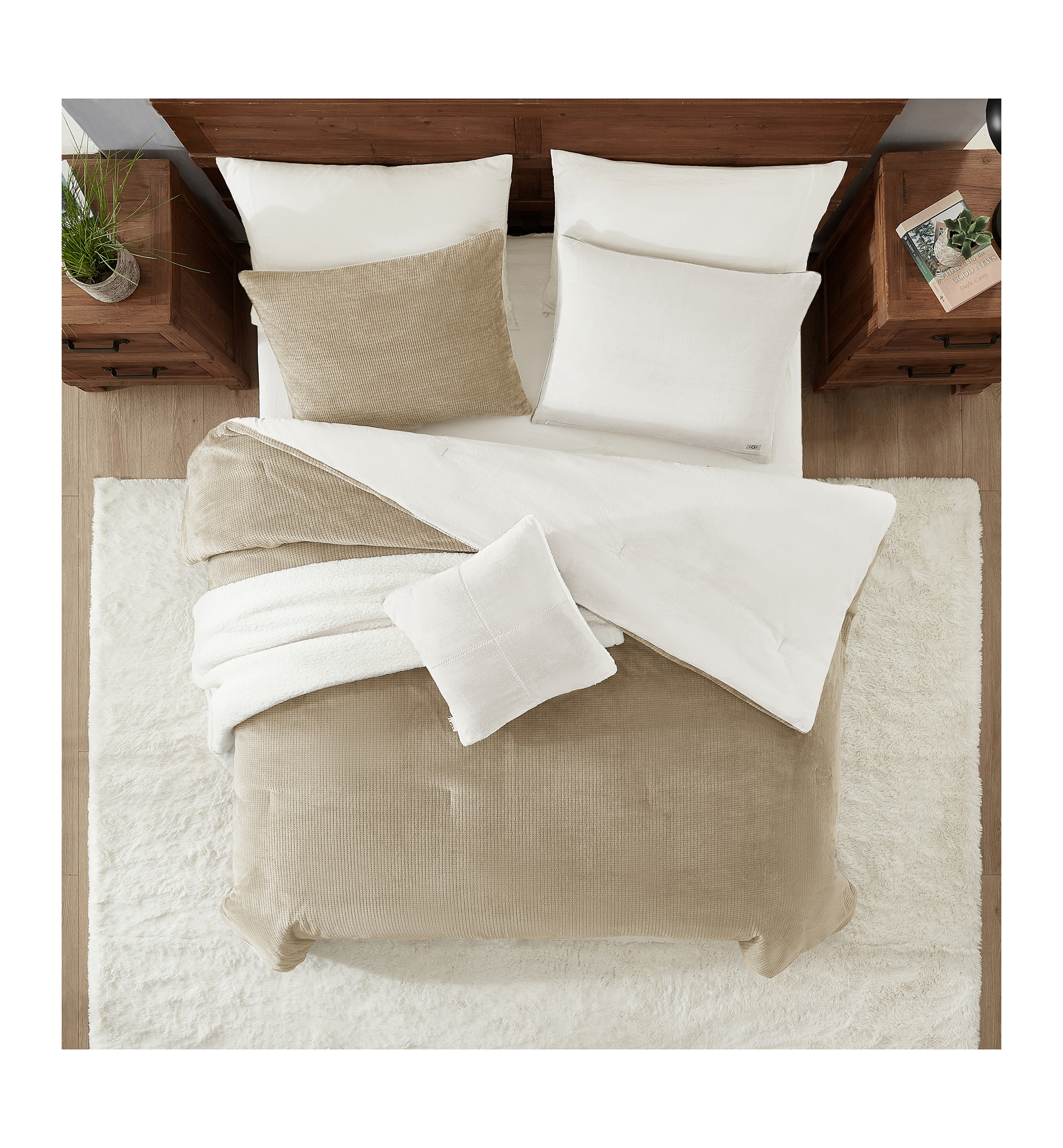 UGG® Brody Reversible Comforter Sets - Birch
