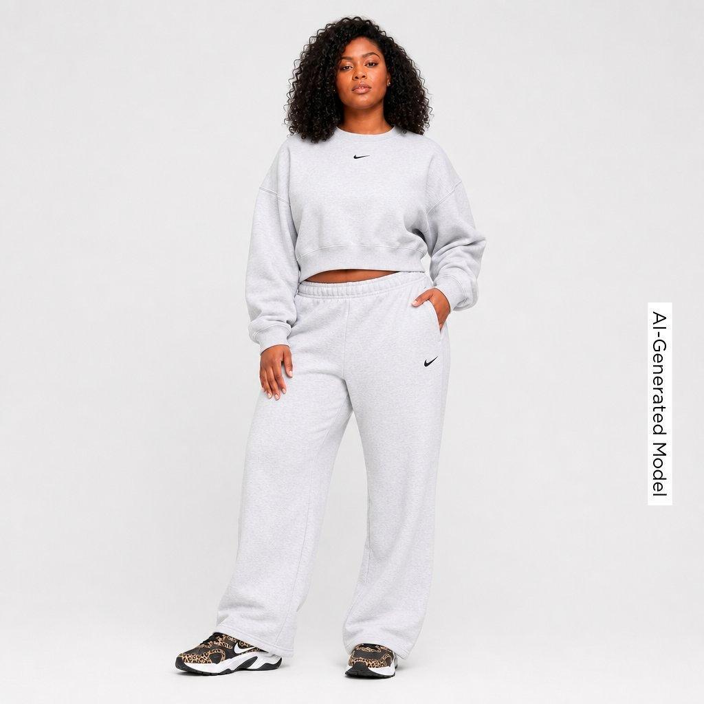Women's Nithtke Studio Fleece Medium-Weight Wide-Leg Pants - Birch Heather/Black