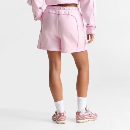 Women's New Balance Piped Fleece Shorts - Light Raspberry - view 4