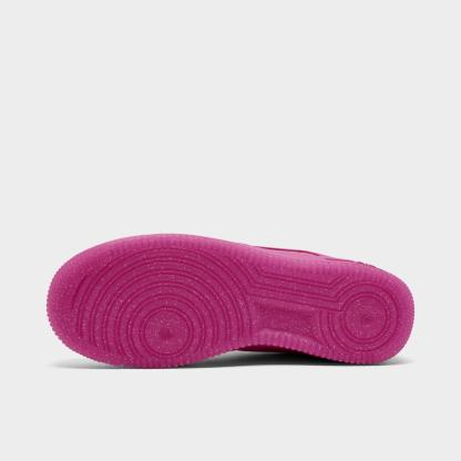 Women's Nithtke Air Force 1 '07 Casual Shoes - Fire Pink/Fireberry/Metallic Silver/Fire Pink - Bottom view