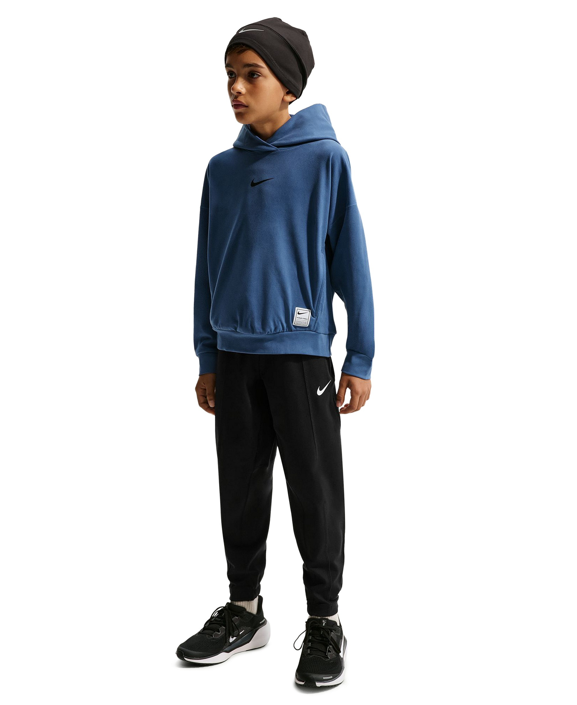 Nike Boys' 8-20 DRI-FIT Hooded Sweatshirt - Mystic Navy/black