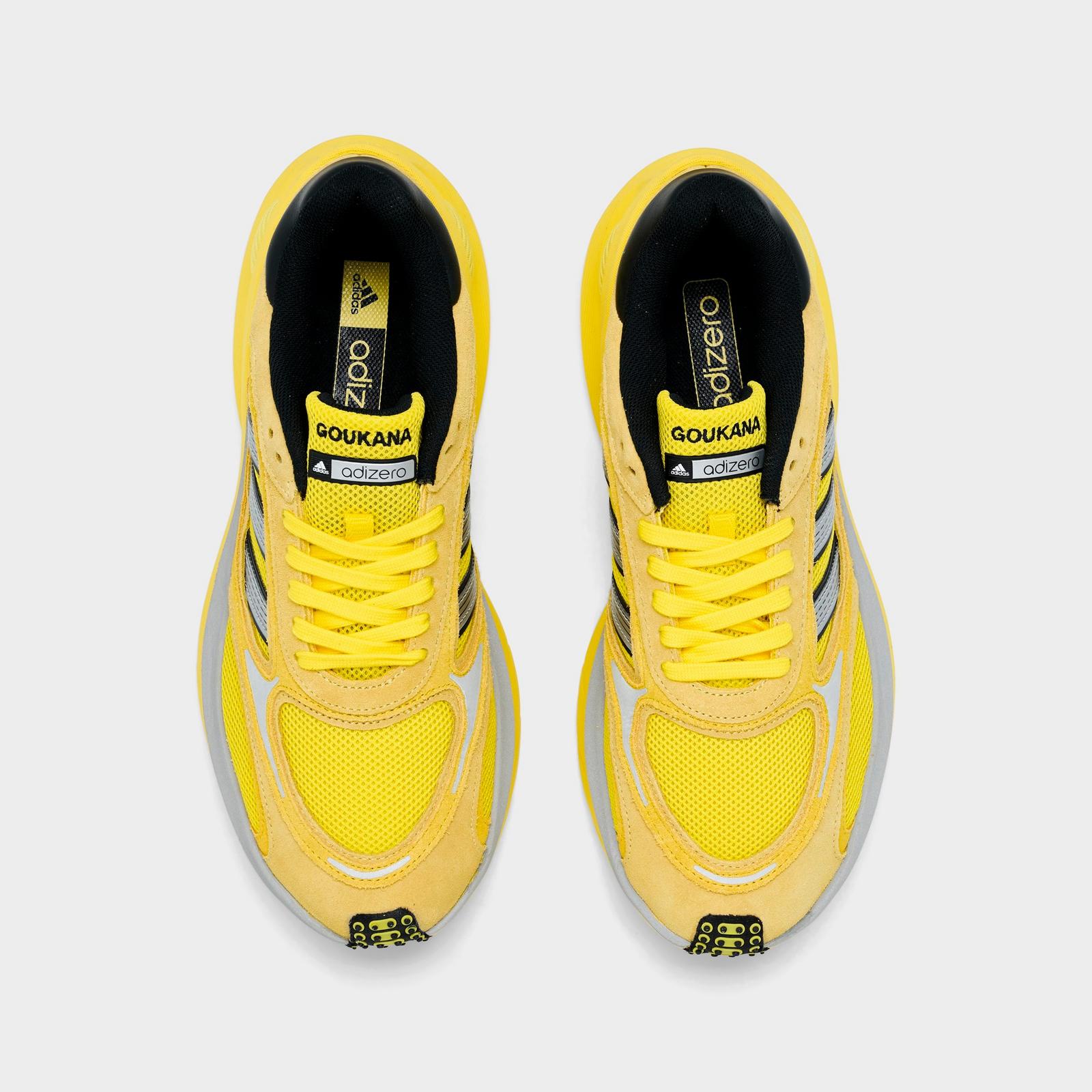 Men's adidas Adizero Goukana Casual Shoes - Yellow/Silver Metallic/Core Black - view 5