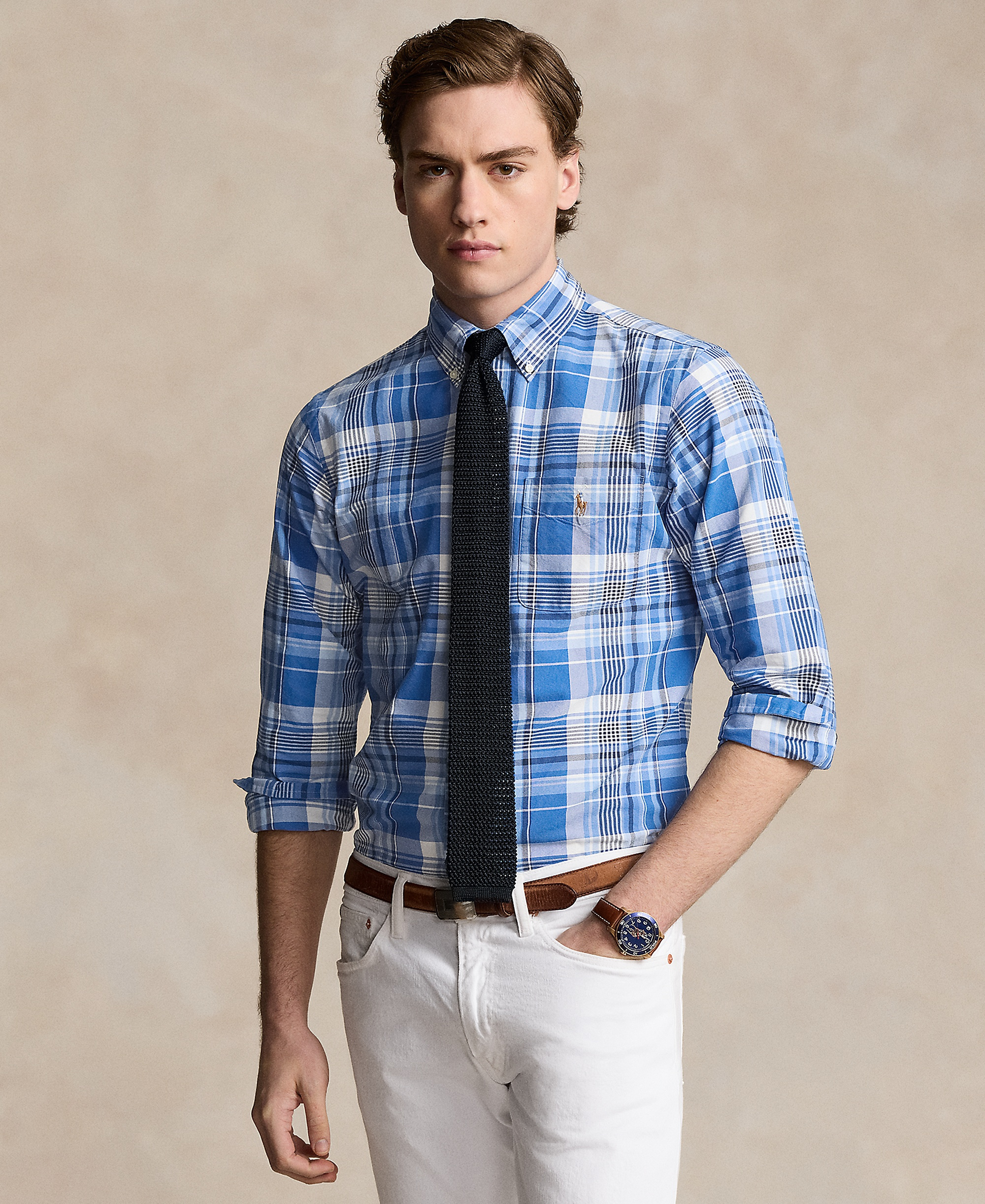 Polo Ralph Lauren Men's Classic-Fit Oxford Shirt - Blue Multi