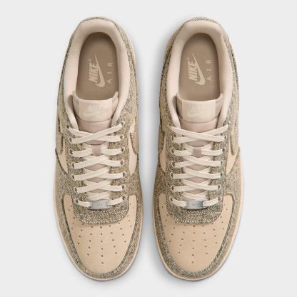 Men's Nithtke Air Force 1 '07 LV8 Casual Shoes - Part 1 - Desert Khaki/Light Khaki/Metallic Silver/Desert Khaki - Top view