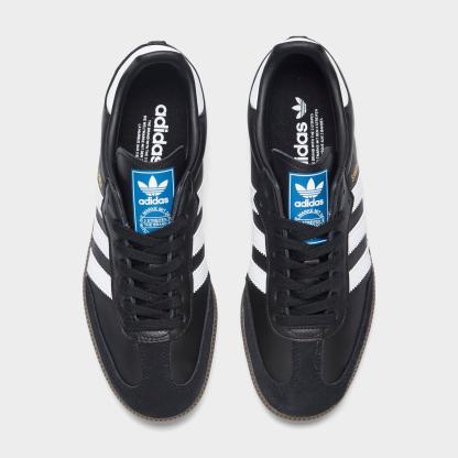 Women's adidas Originals Samba OG Casual Shoes - Part 6 - Black/White/Clear Granite - Top view