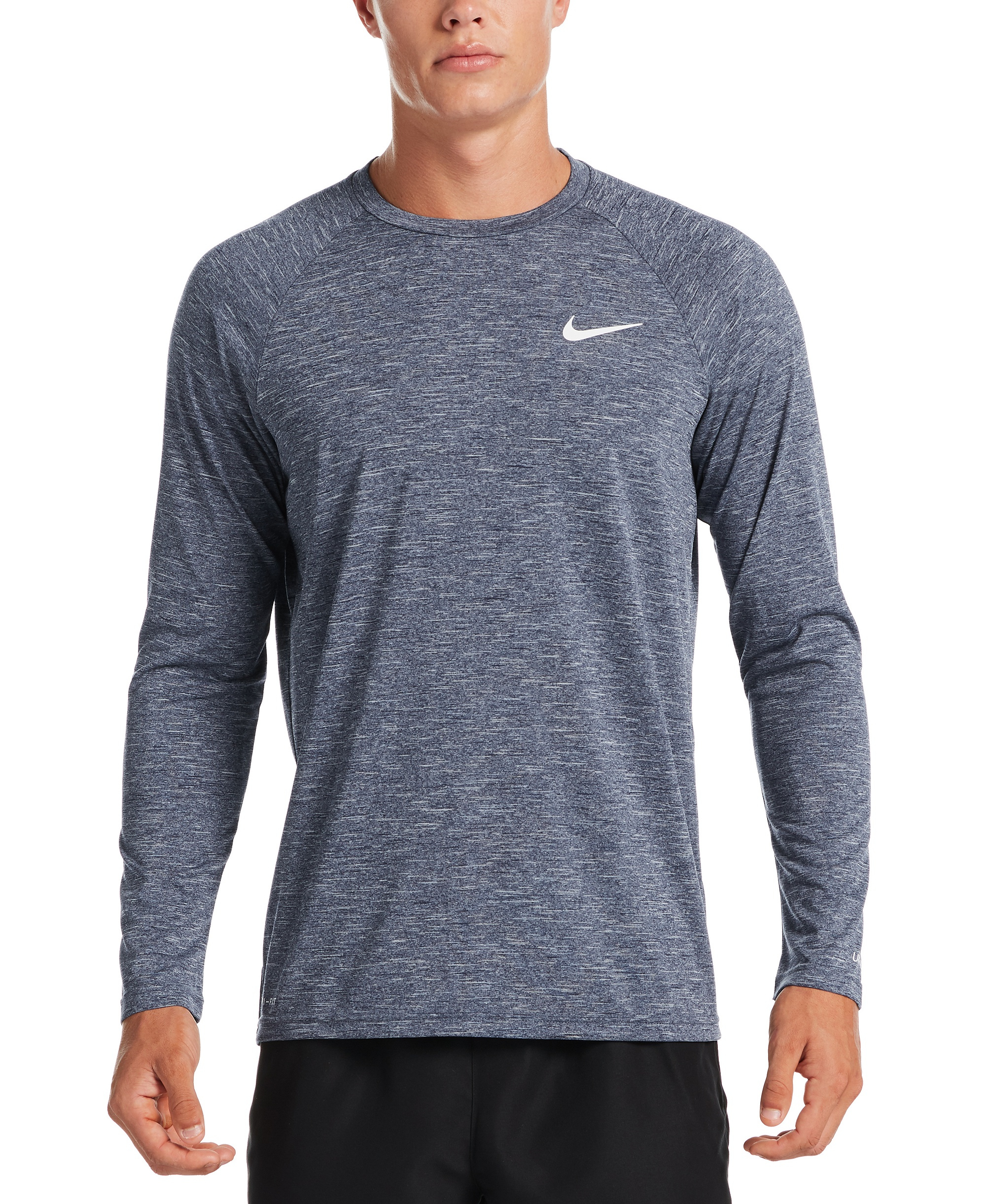 Nike Men's Heather Hydroguard Long Sleeve Swim T-Shirt - MIDNIGHT NAVY