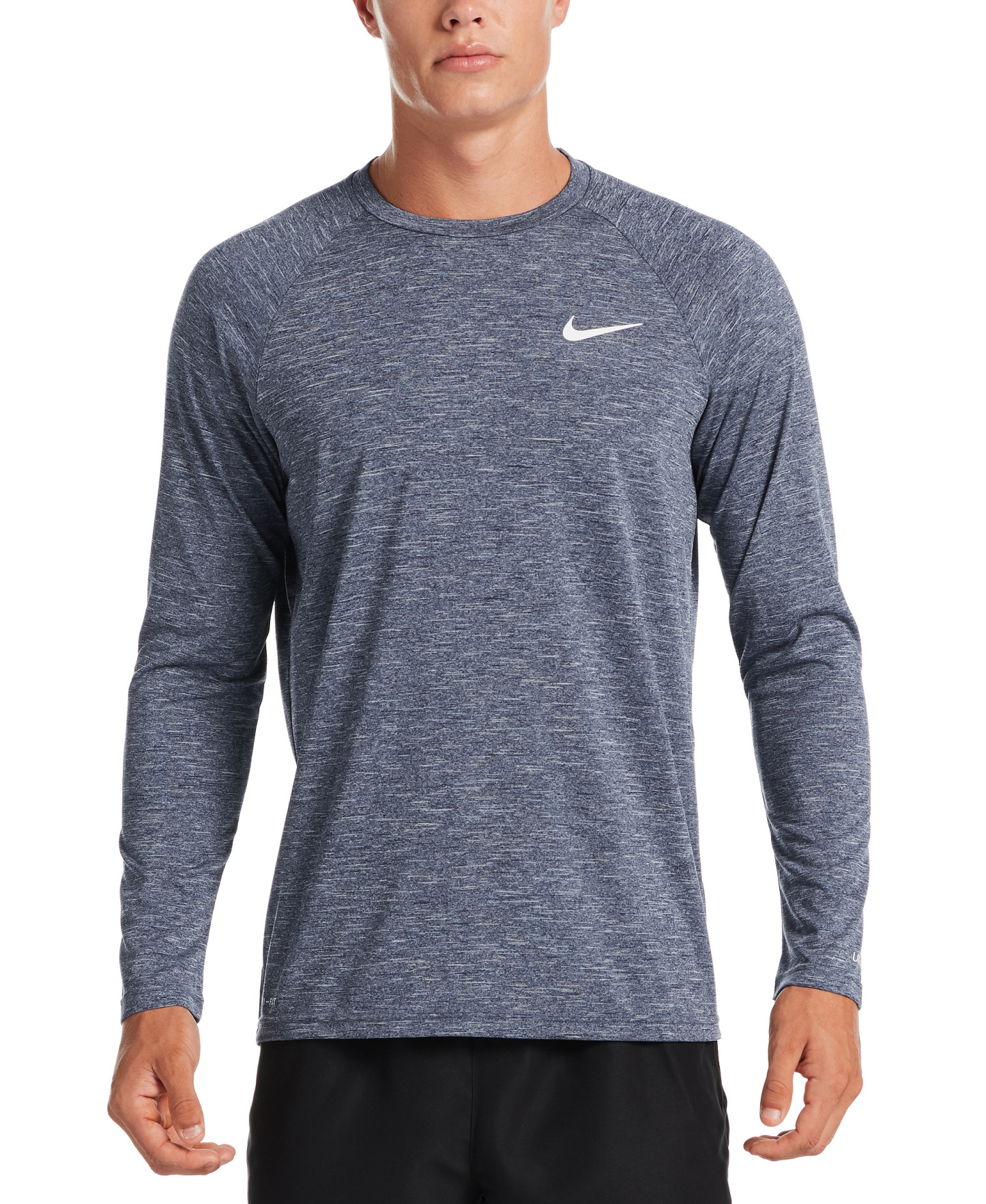 Nike Men's Heather Hydroguard Long Sleeve Swim T-Shirt - MIDNIGHT NAVY