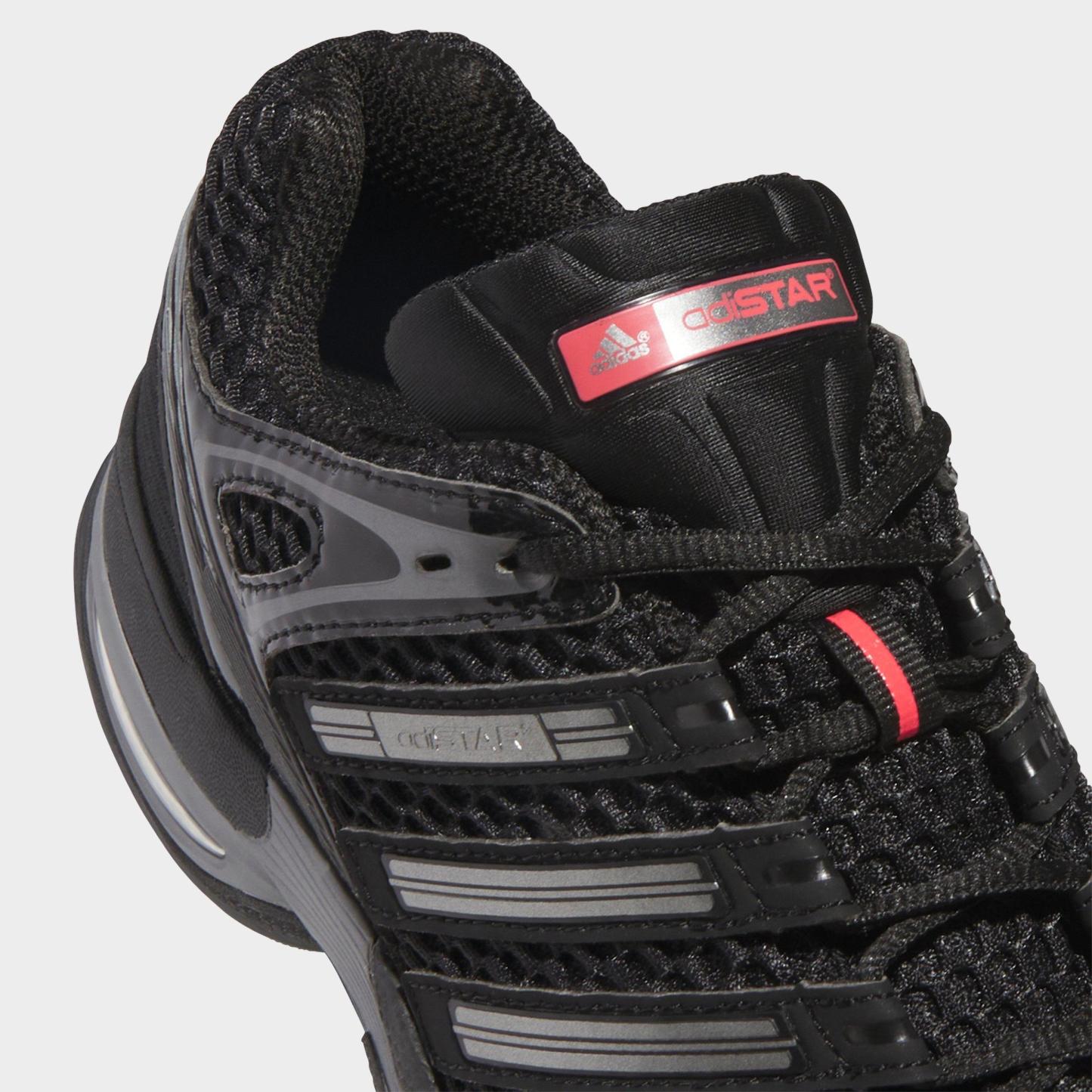 Men's adidas Adistar Control 5 Casual Shoes - Part 1 - Core Black/Iron Metallic/Pure Turbo - Detail shot
