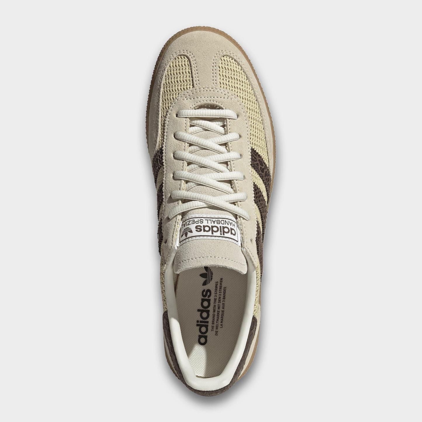Men's adidas Originals Handball Spezial Casual Shoes - Part 3 - Dual Yellow/Brown/Warm Vanilla - Top view