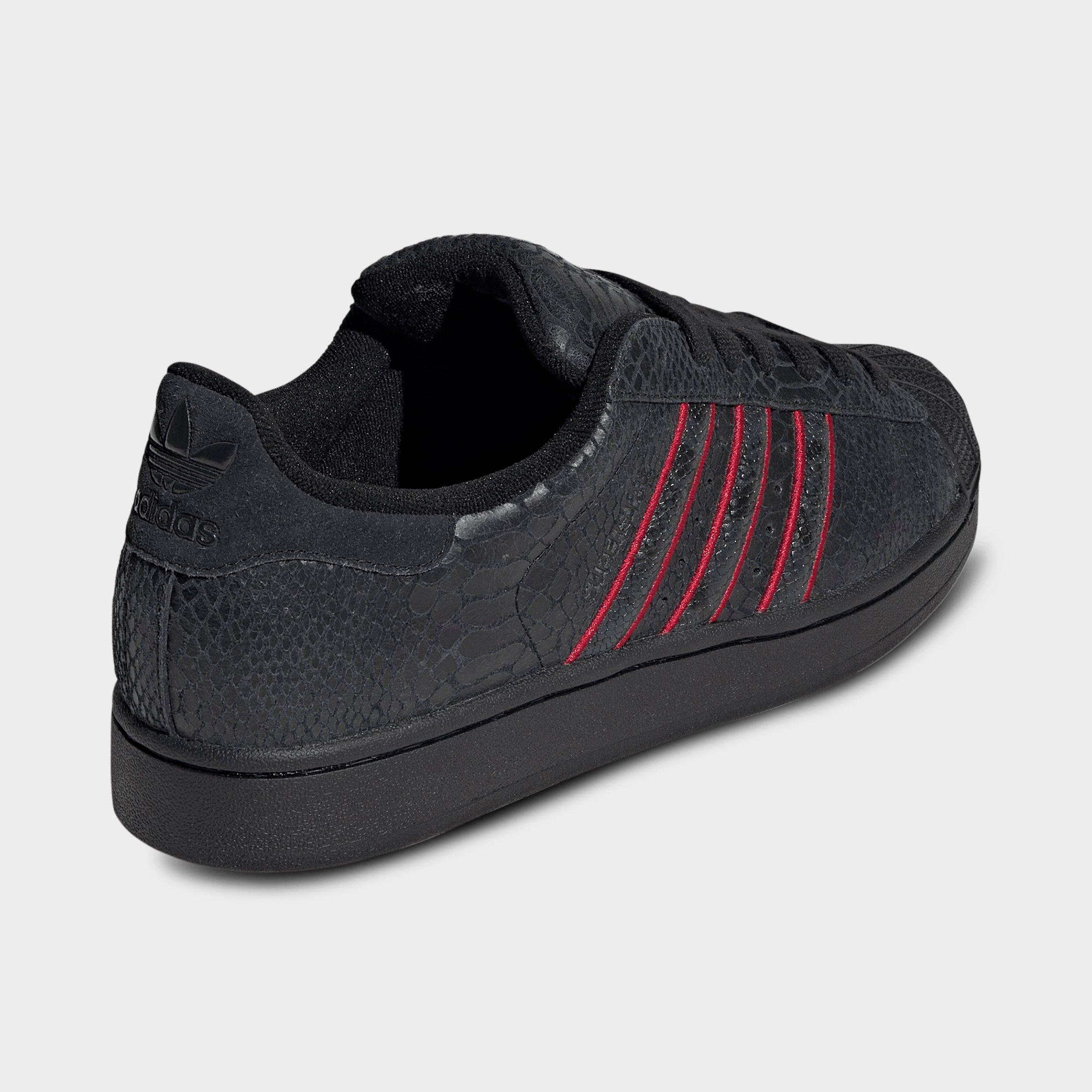 Men's adidas Originals Superstar II Casual Shoes - Part 1 - Core Black/Team Victory Red/Utility Black - Back view