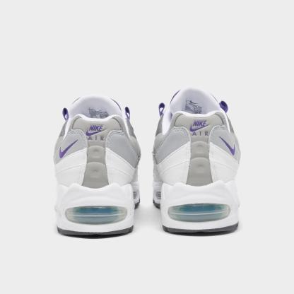 Women's Nike Air Max 95 Big Bubble Casual Shoes - White/Court Purple/Emerald Green/Wolf Grey