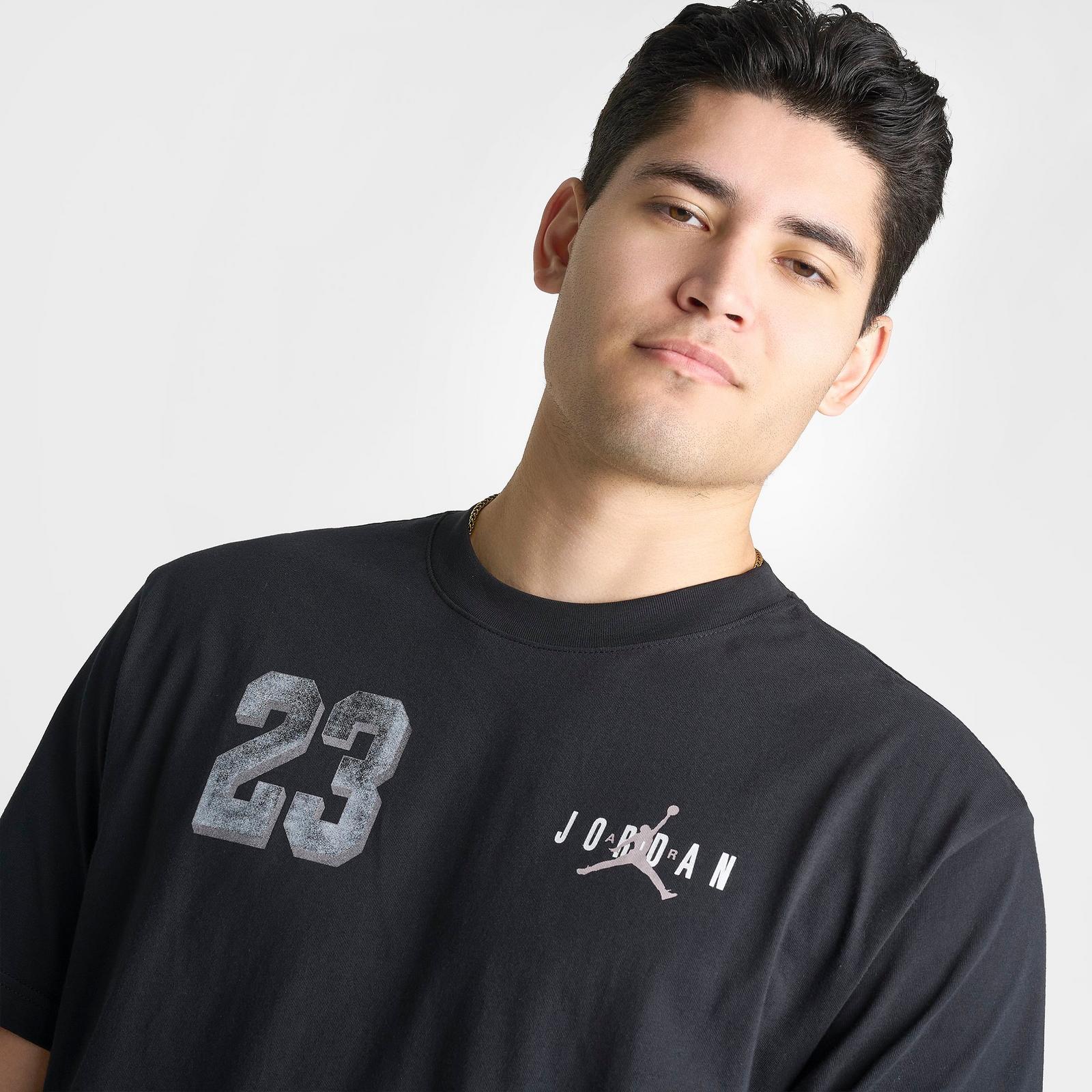 Men's Jordan Varsity 23 T-Shirt - Black/White - view 5