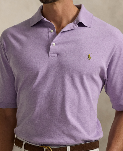 Polo Ralph Lauren Men's Big & Tall Solid Polo Shirt - Purple Heather