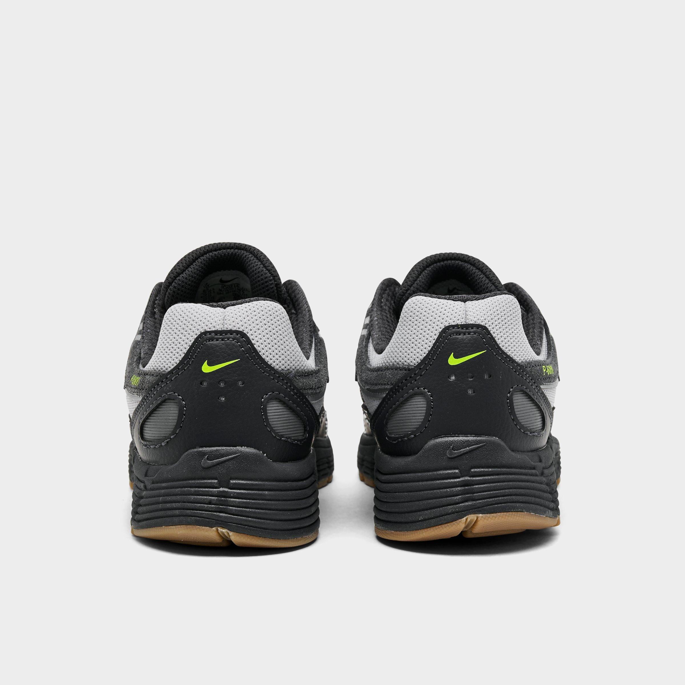 Big Kids' Nithtke P-6000 Casual Shoes - Grey Fog/Black/Anthracite/Volt - Back view