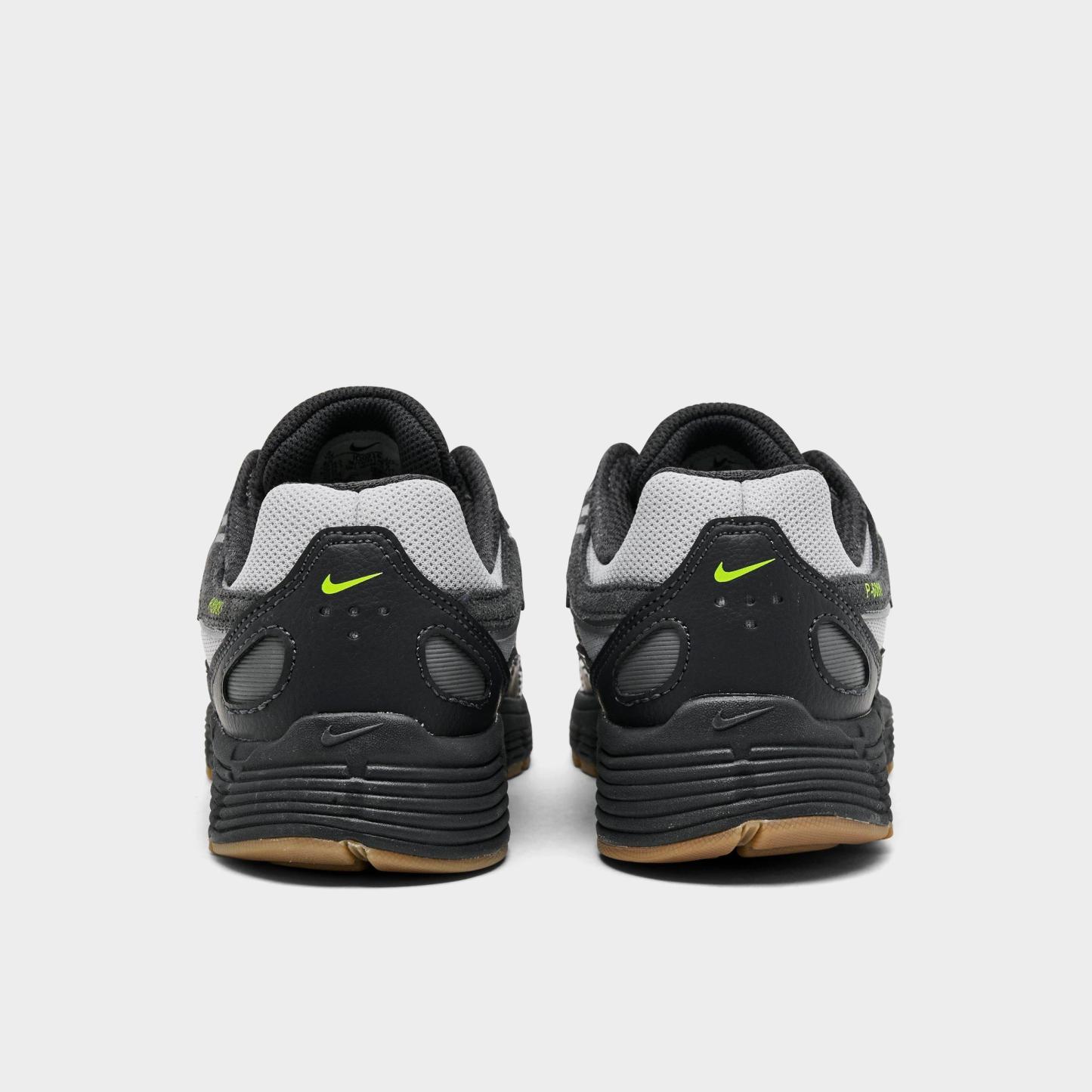 Big Kids' Nithtke P-6000 Casual Shoes - Grey Fog/Black/Anthracite/Volt - Back view