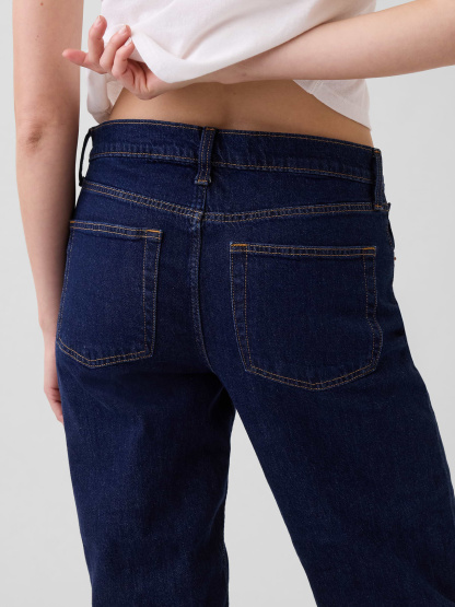 Low Rise '90s Loose Jeans - Dark blue indigo
