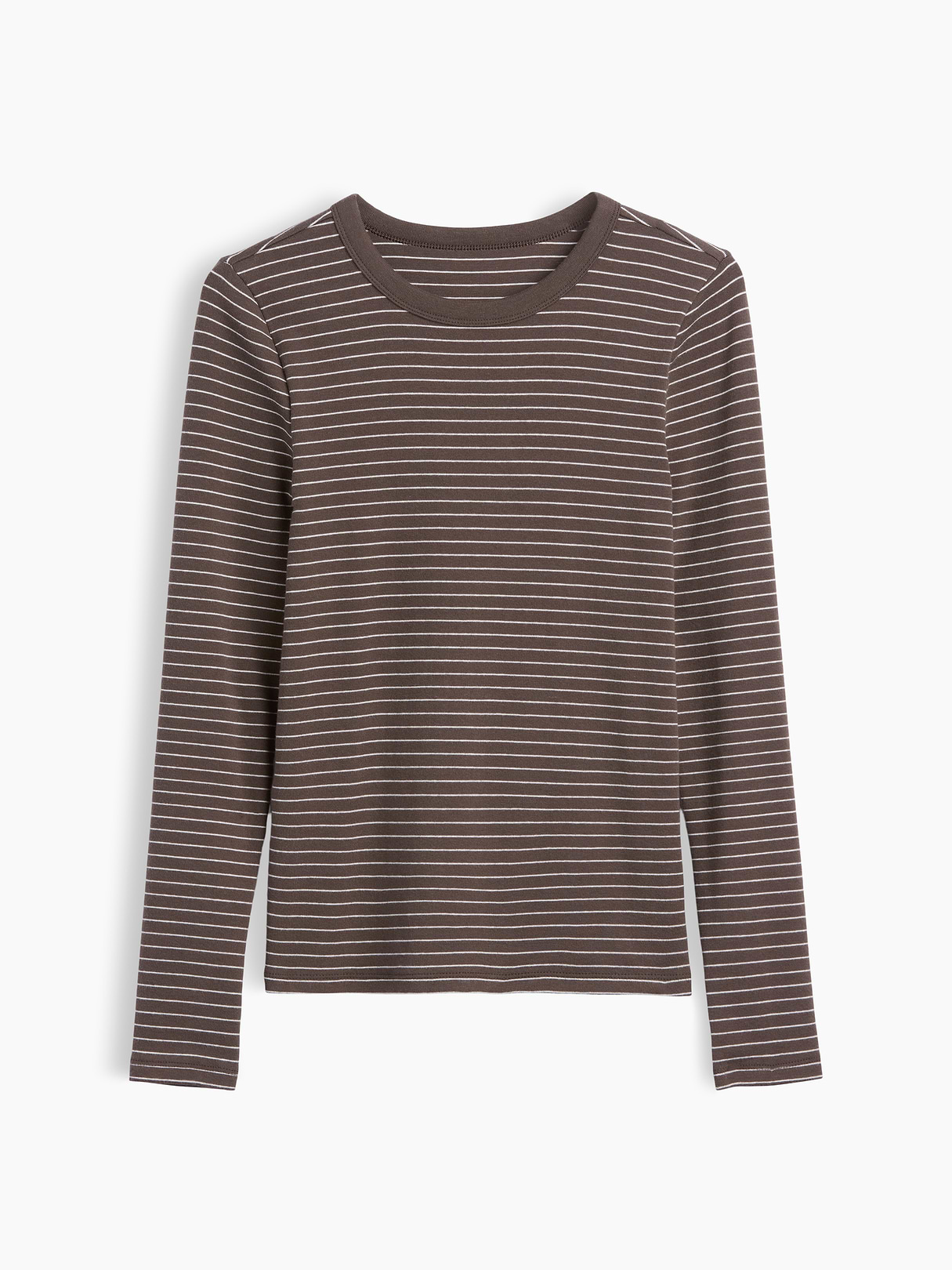 Modern Crewneck T-Shirt - Brown stripe