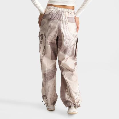 Women's Nithtke Sportswear Dysto Mid-Rise Oversized Cargo Pants - Mink/Sail