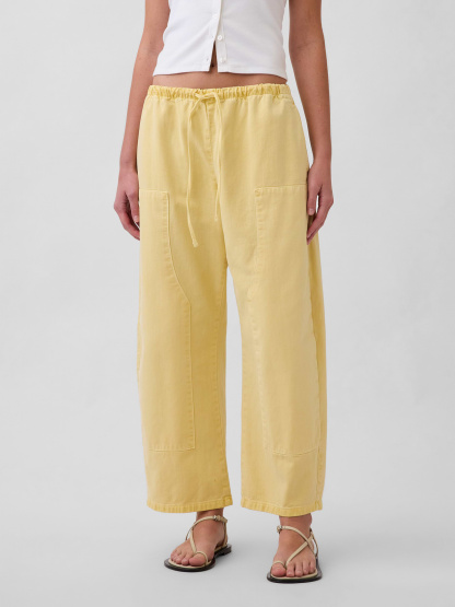 Easy Double-Knee Barrel Pants - Maize yellow