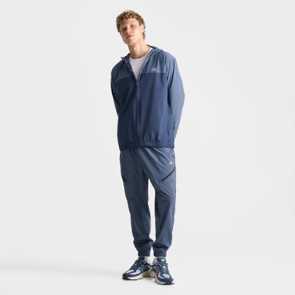 Men's New Balance Sport Essentials Woven Full-Zip Jacket - Navy/Vintage Indigo - view 2