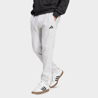 Men's adidas Essentials Feelcozy Fleece Jogger Pants - Light Grey Heather/Black